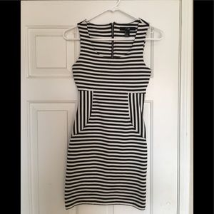 striped bodycon dress